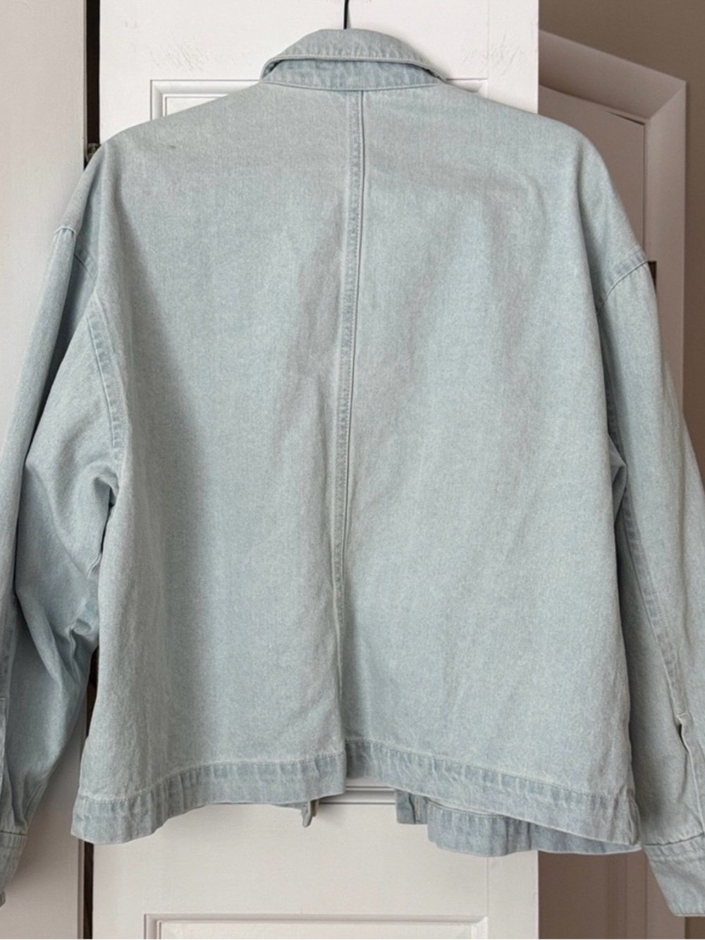 Jenni Kayne Light Blue Denim Shirt Jacket size large EUC - Picture 4 of 6